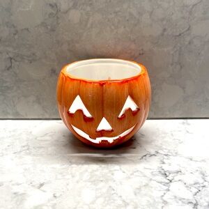 Orange Pumpkin Candle Holder